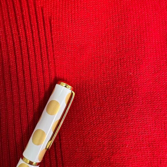 Calvin Klein Red Mock Neck Full Zip Ribbed Sweater Size Medium, Chic & Versatile - Picture 11 of 11